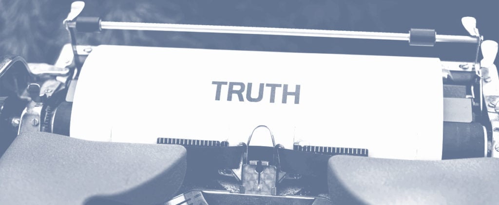 Typing the truth on a typewriter